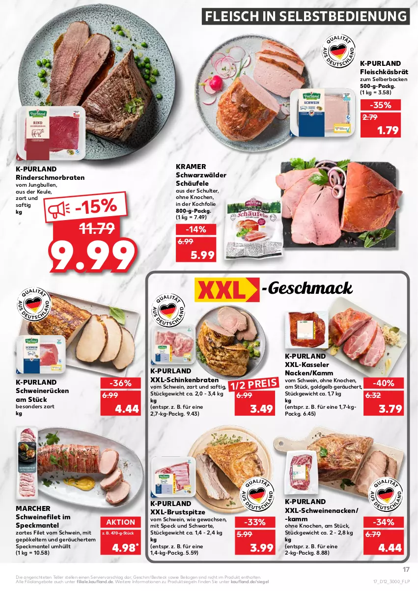 Aktueller Prospekt Kaufland - von 24.03 bis 30.03.2022 - strona 17 - produkty: angebot, angebote, besteck, braten, eis, elle, filet, fleisch, fleisch in selbstbedienung, geschirr, ilag, jungbullen, kasseler, mac, Mantel, purland, reis, rind, rinder, saft, schinken, schinkenbraten, schmorbraten, schwein, schweine, schweinefilet, schweinenacken, schweinerücken, Speck, teller, Ti, wein, weine