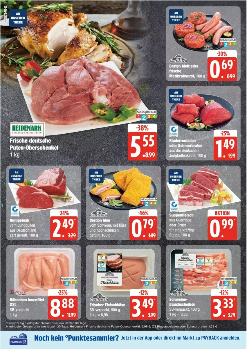 Aktueller Prospekt Edeka - Prospekte - von 20.01 bis 25.01.2025 - strona 12 - produkty: braten, eis, henkel, payback, pute, reis, rind, rouladen, schenkel, schmorbraten, Ti, ZTE