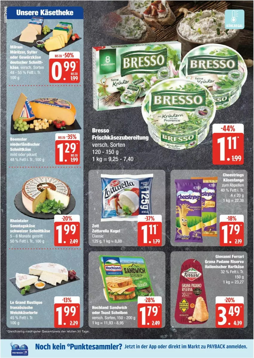 Aktueller Prospekt Edeka - Prospekte - von 20.01 bis 25.01.2025 - strona 14 - produkty: eis, Käse, käsetheke, payback, reis, tesa, Ti, ZTE