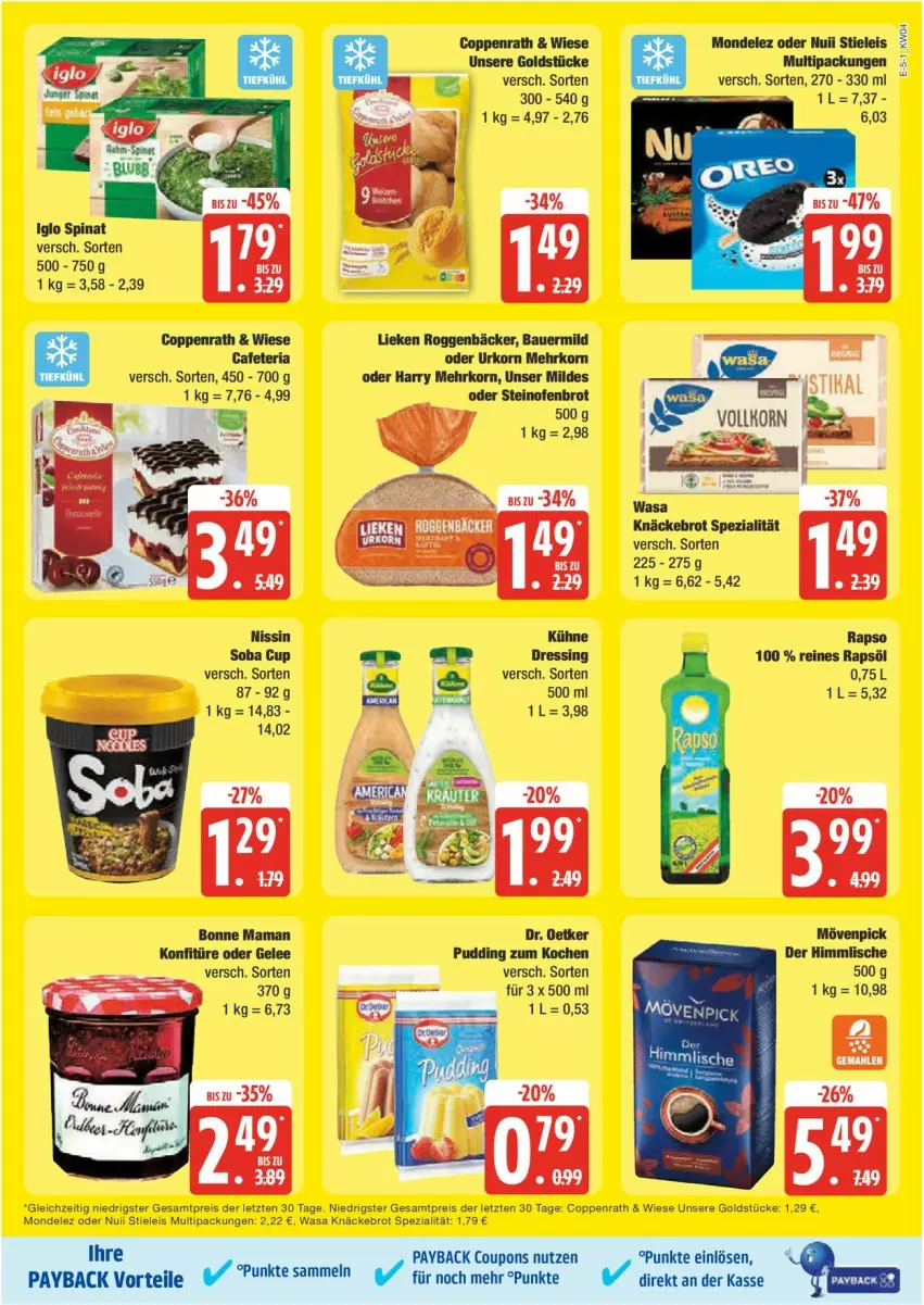 Aktueller Prospekt Edeka - Prospekte - von 20.01 bis 25.01.2025 - strona 5 - produkty: auer, Bau, Bauer, brot, coppenrath, dressing, eis, Goldstücke, knäckebrot, korn, Kühne, lieken, mondelez, nuii, Ofen, reis, Ria, Spezi, steinofen, stieleis, Ti, urkorn, wasa, ZTE