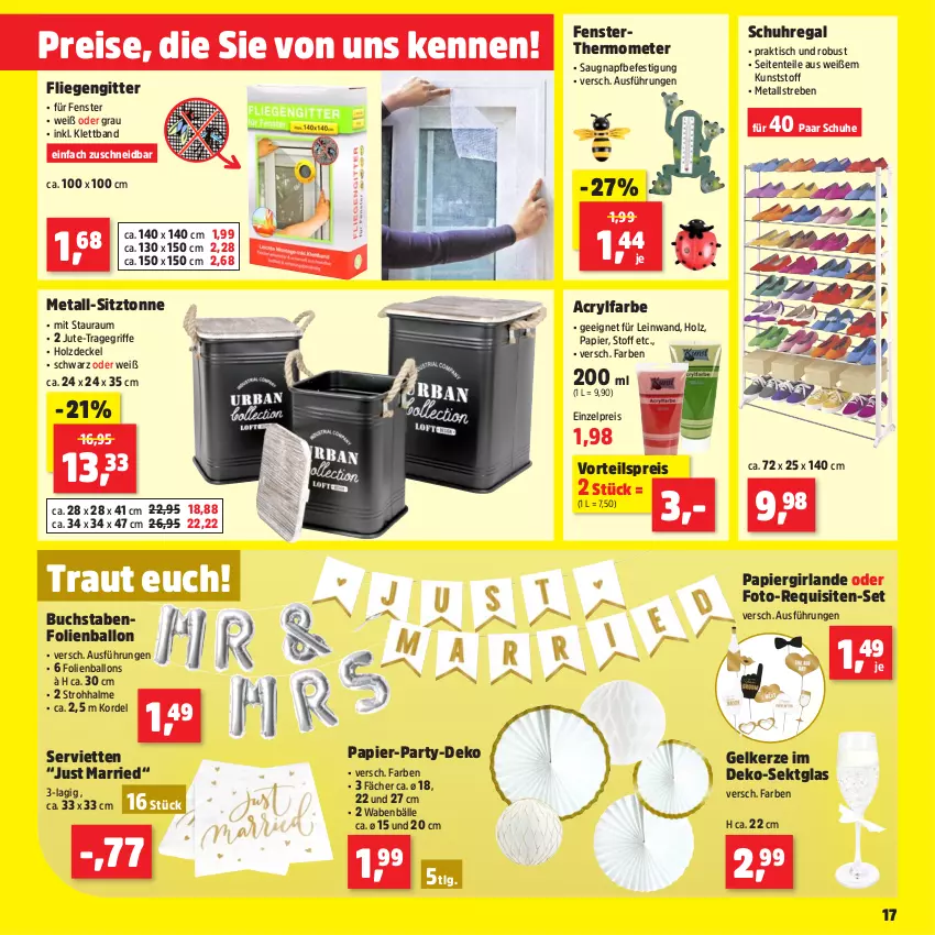 Aktueller Prospekt Thomas Philipps - von 29.04 bis 04.05.2024 - strona 25 - produkty: ball, buch, decke, Deckel, eis, ente, fenster, fliegengitter, Girlande, Holz, kerze, LG, Liege, paar schuhe, papier, regal, reis, schuhe, schuhregal, sekt, Serviette, servietten, thermometer, Ti, tisch, tragegriff, uhr, vorteilspreis