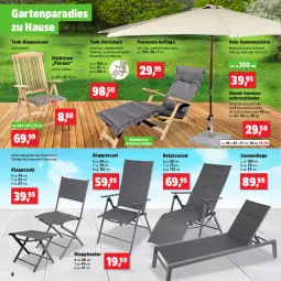 Gazetka promocyjna Thomas Philipps - Gazetka - ważna od 04.05 do 04.05.2024 - strona 16 - produkty: edelstahl, Garten, hocker, Holz, kissen, klappsessel, klappstuhl, LG, Liege, lorenz, natur, rel, relaxsessel, rückenlehne, schirmständer, schrauben, sessel, sitzkissen, sonnenliege, sonnenschirm, stuhl