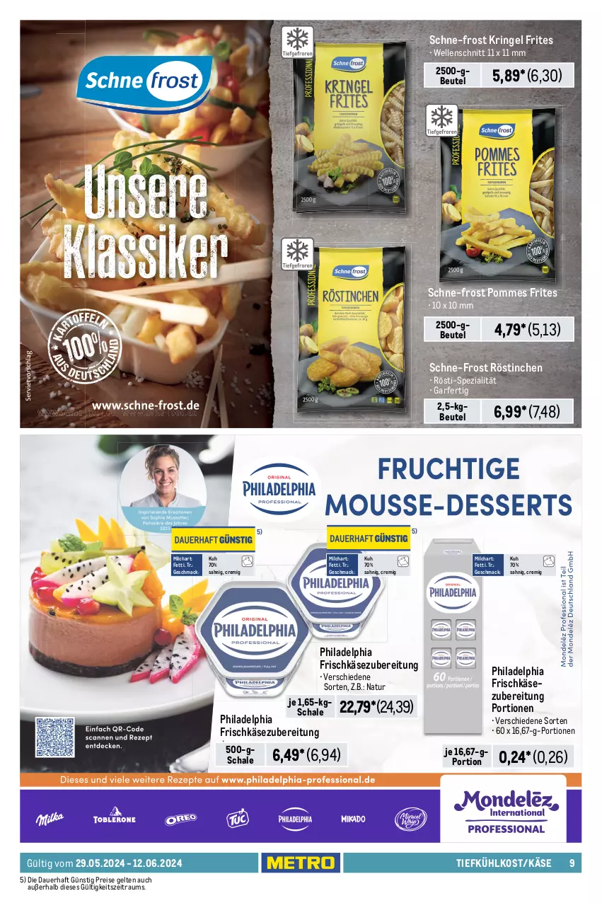 Aktueller Prospekt Metro - GastroJournal - von 29.05 bis 12.06.2024 - strona 9 - produkty: auer, Becher, beutel, bohne, bohnen, broccoli, brötchen, burger, eis, elle, erbsen, frischkäse, frischkäsezubereitung, gewürz, guacamole, hamburger, hamburger brötchen, Kaiser, karotten, kartoffel, Käse, küche, Küchen, mac, milch, mozzarella, natur, orange, orangen, paprika, philadelphia, pommes, Pommes Frites, reis, rel, ring, Schal, Schale, Spezi, Ti, tiefkühlkost, wedges, ZTE