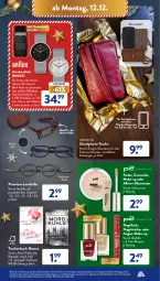 Gazetka promocyjna AldiSud - NÄCHSTE WOCHE - Gazetka - ważna od 17.12 do 17.12.2022 - strona 23 - produkty: alle artikel ohne dekoration, Armband, Armbanduhr, batterie, Brille, buch, dekoration, dell, eis, elle, gin, lack, Make-up, Mode, Nagellack, Nuance, reis, Ria, schultergurt, smartphone, smartphones, Tasche, taschen, Taschenbuch, Ti, uhr, wasser, ZTE