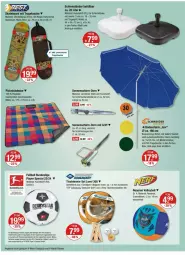 Gazetka promocyjna Vmarkt - Prospekte - Gazetka - ważna od 29.05 do 29.05.2024 - strona 16 - produkty: angebot, angebote, Bad, ball, decke, Fußball, LG, picknickdecke, Ria, schirmständer, schwamm, Skateboard, sonnenschirm, Sport, Tasche, Ti, tisch, tragegriff, tragetasche, wasser