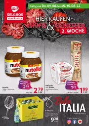 Gazetka promocyjna Selgros - Food - Gazetka - ważna od 15.06 do 15.06.2022 - strona 1 - produkty: elle, flasche, giotto, LG, nutella, raffaello, Ti