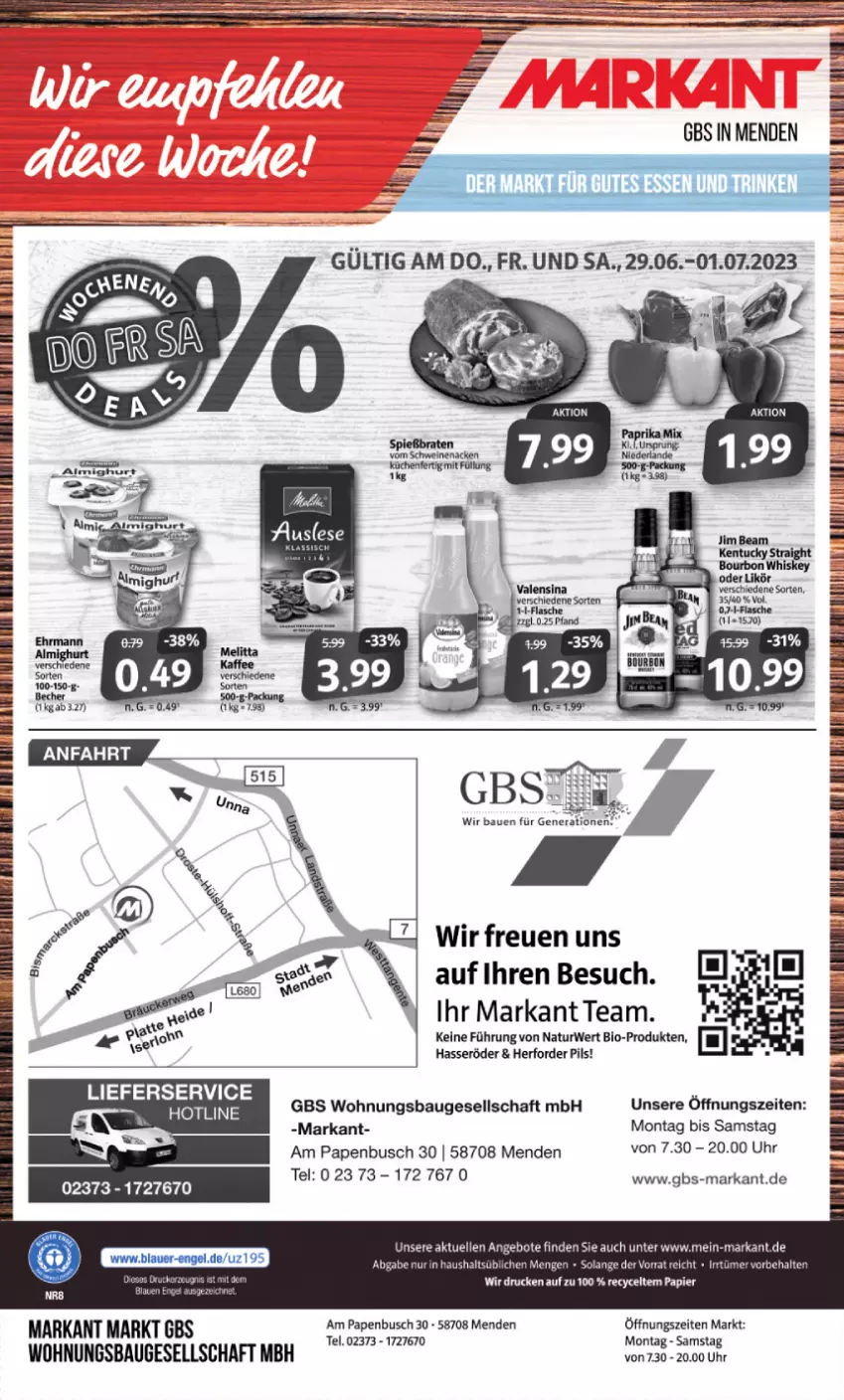 Aktueller Prospekt Markant - Prospekte - von 26.06 bis 01.07.2023 - strona 12 - produkty: angebot, angebote, Bau, Bebe, bio, brot, elle, hasseröder, lieferservice, natur, papier, pils, rwe, Ti, uhr