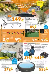 Gazetka promocyjna  - Gazetka - ważna od 11.07 do 11.07.2026 - strona 2 - produkty: adapter, akku, aluminiumgestell, ampelschirm, auto, bambus, Bau, eis, ente, Garten, gartenschlauch, gsw, Kette, Kinder, Kugel, latte, lichterkette, Liege, natur, natura, olive, oliven, pool, rasen, Reinigung, Ria, salz, Schal, schlauch, schutzhülle, sonnenliege, sonnenschirm, Spülen, teppich, Ti, tisch, topf, uv-schutz, wasser, Whirlpool