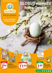 Gazetka promocyjna Globus - Prospekte - Gazetka - ważna od 01.04 do 01.04.2023 - strona 1 - produkty: blume, blumen, eis, Körbchen, kraft, papier, reis, sonderposten, tasse, Ti