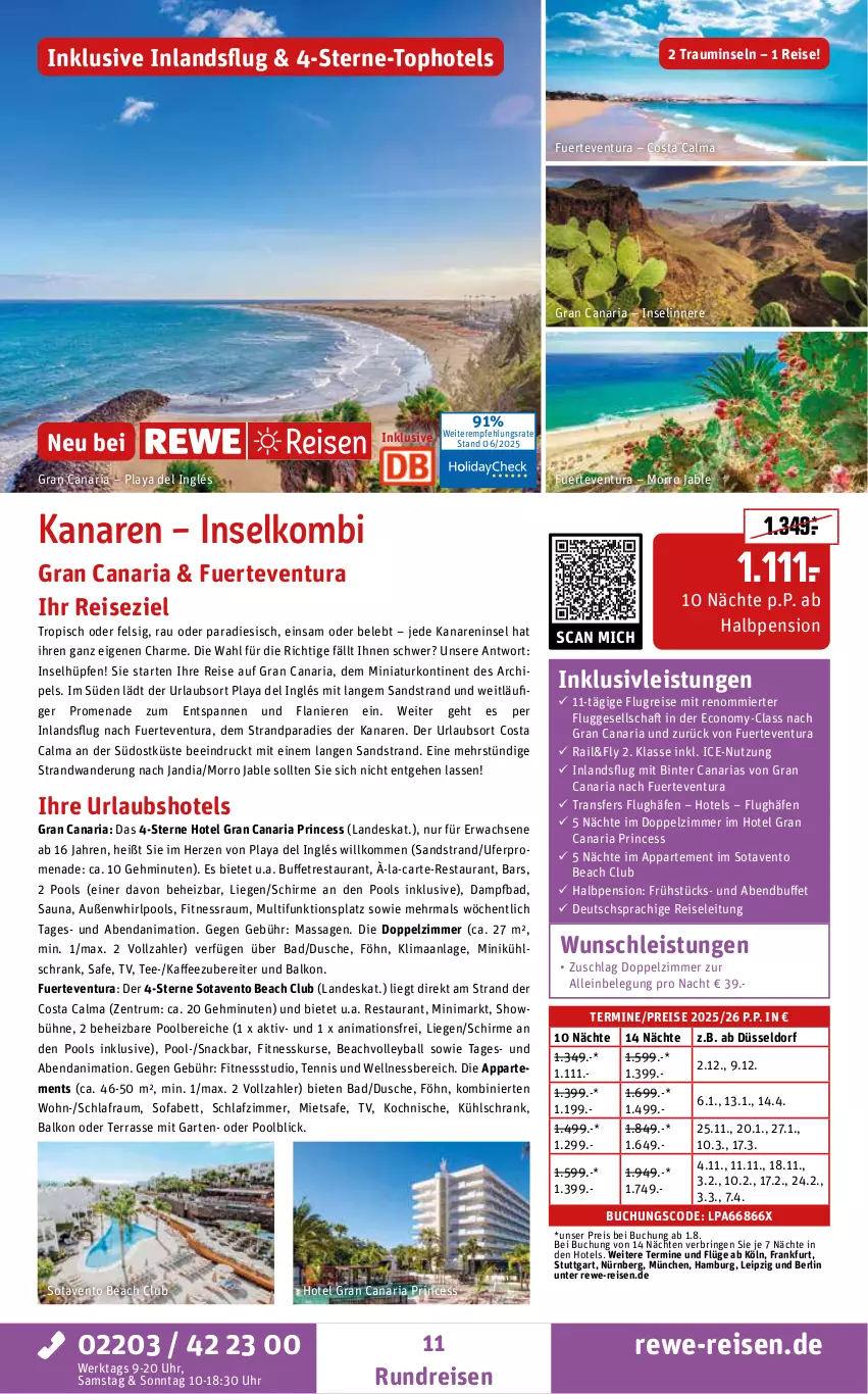 Aktueller Prospekt Rewe Reisen - Reiseprospekt - von 27.06 bis 25.07.2025 - strona 11 - produkty: Bad, ball, bett, buch, deutschsprachige reiseleitung, dusche, eis, Garten, inklusivleistungen, kaffee, kühlschrank, Liege, pool, reis, Ria, ring, rum, schirme, schlafzimmer, Schrank, snack, Sofa, tee, Ti, uhr, wellnessbereich, Whirlpool