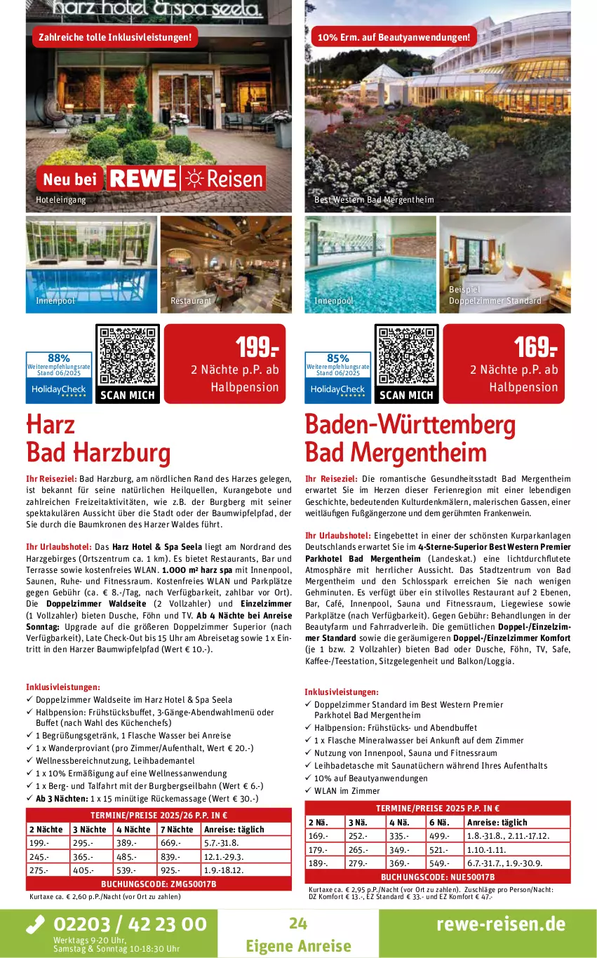Aktueller Prospekt Rewe Reisen - Reiseprospekt - von 27.06 bis 25.07.2025 - strona 24 - produkty: Alwa, angebot, angebote, axe, Bad, Bademantel, Bau, bett, Brei, buch, dusche, eis, elle, Fahrrad, flasche, Gesundheit, getränk, inklusivleistungen, innenpool, kaffee, krone, küche, Küchen, kurtaxe, Liege, Mantel, mineralwasser, Parka, pool, Proviant, reis, rum, Tasche, tee, Ti, tisch, tücher, uhr, wasser, wein, wellnessbereich, Weste