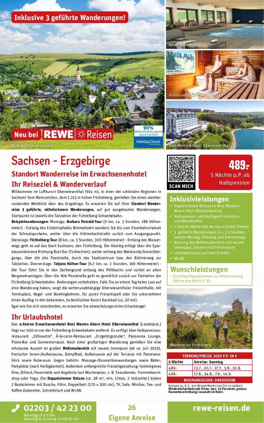 Aktueller Prospekt Rewe Reisen - Reiseprospekt - von 27.06 bis 25.07.2025 - strona 26 - produkty: angebot, angebote, axe, Bad, Bademantel, Bau, Beba, bett, buch, dusche, eis, Eisenbahn, elle, ente, erde, flasche, inklusivleistungen, innenpool, kaffee, kosmetik, kurtaxe, LG, mab, Mantel, Parka, pool, rama, reis, rum, rwe, sac, schreibtisch, stube, tee, Ti, tisch, trommel, uhr, wasser, wellnessbereich, Weste, Yo
