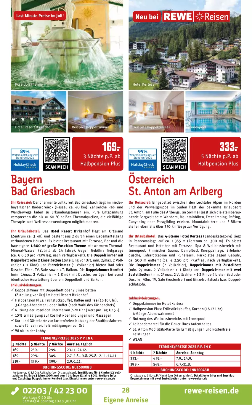 Aktueller Prospekt Rewe Reisen - Reiseprospekt - von 27.06 bis 25.07.2025 - strona 28 - produkty: auer, axe, Bad, Bademantel, bett, Betten, buch, dusche, E-Bike, eis, elle, harman, inklusivleistungen, innenpool, kaffee, Kinder, kneipp, kosmetik, küche, Küchen, kuchen, kurtaxe, LG, mac, Mantel, Mountainbike, pool, rama, reis, rum, rwe, schlafsofa, Sofa, tee, Ti, tisch, uhr, wasser, wellnessbereich, Yo