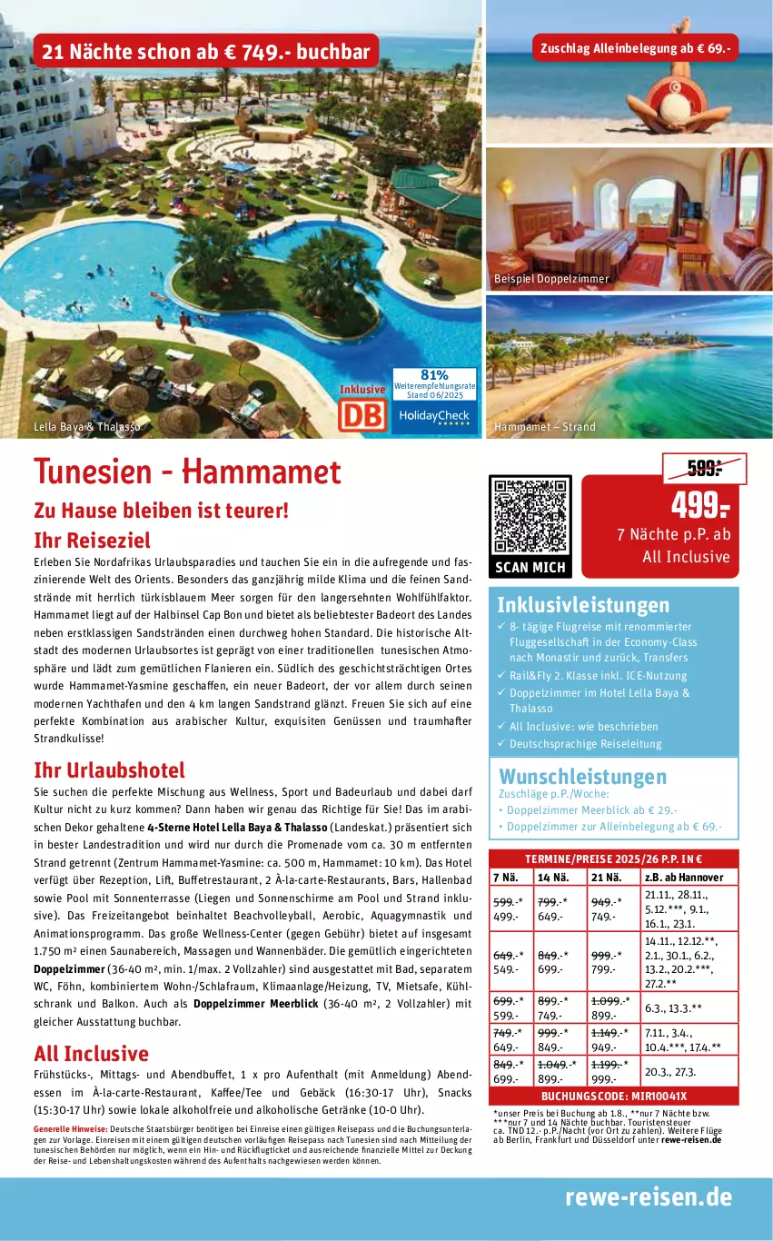 Aktueller Prospekt Rewe Reisen - Reiseprospekt - von 27.06 bis 25.07.2025 - strona 3 - produkty: abis, alkohol, alkoholische getränke, angebot, aqua, asti, Bad, ball, buch, Cap, deo, deutschsprachige reiseleitung, eis, elle, ente, erde, getränk, getränke, inklusivleistungen, kaffee, kühlschrank, Liege, mam, Mode, ndk, pool, reis, rel, rezept, rum, Schal, schirme, Schrank, snack, snacks, sonnenschirm, Sport, tee, Ti, uhr, Wanne