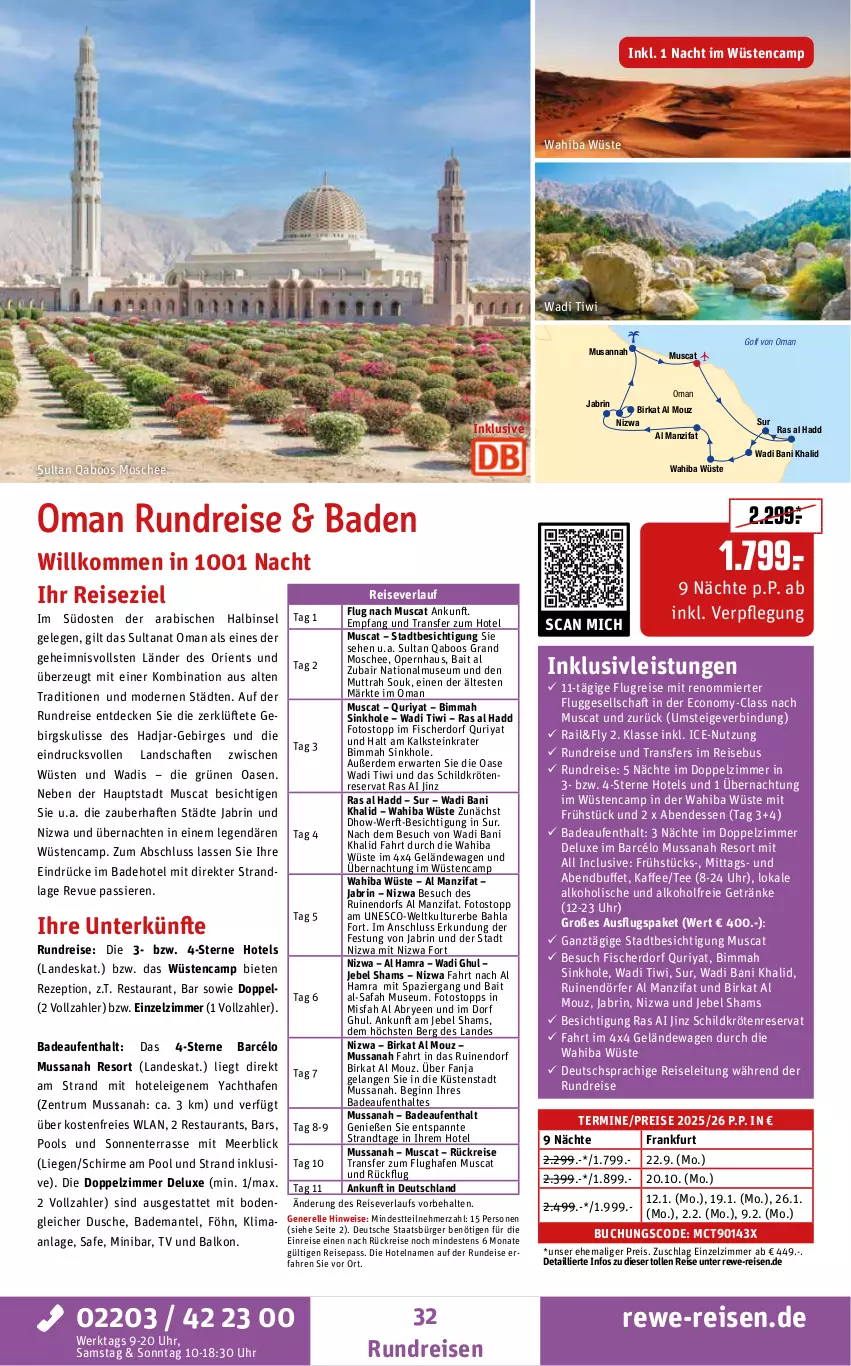 Aktueller Prospekt Rewe Reisen - Reiseprospekt - von 27.06 bis 25.07.2025 - strona 32 - produkty: abis, alkohol, alkoholfreie getränke, Bad, Bademantel, buch, decke, deutschsprachige reiseleitung, dusche, eis, Elan, elle, ente, erde, fisch, fische, Fischer, getränk, getränke, gin, inklusivleistungen, kaffee, Liege, Mantel, Mode, muscat, pool, reis, reiseverlauf, rel, rezept, rum, sana, schirme, tee, Ti, uhr