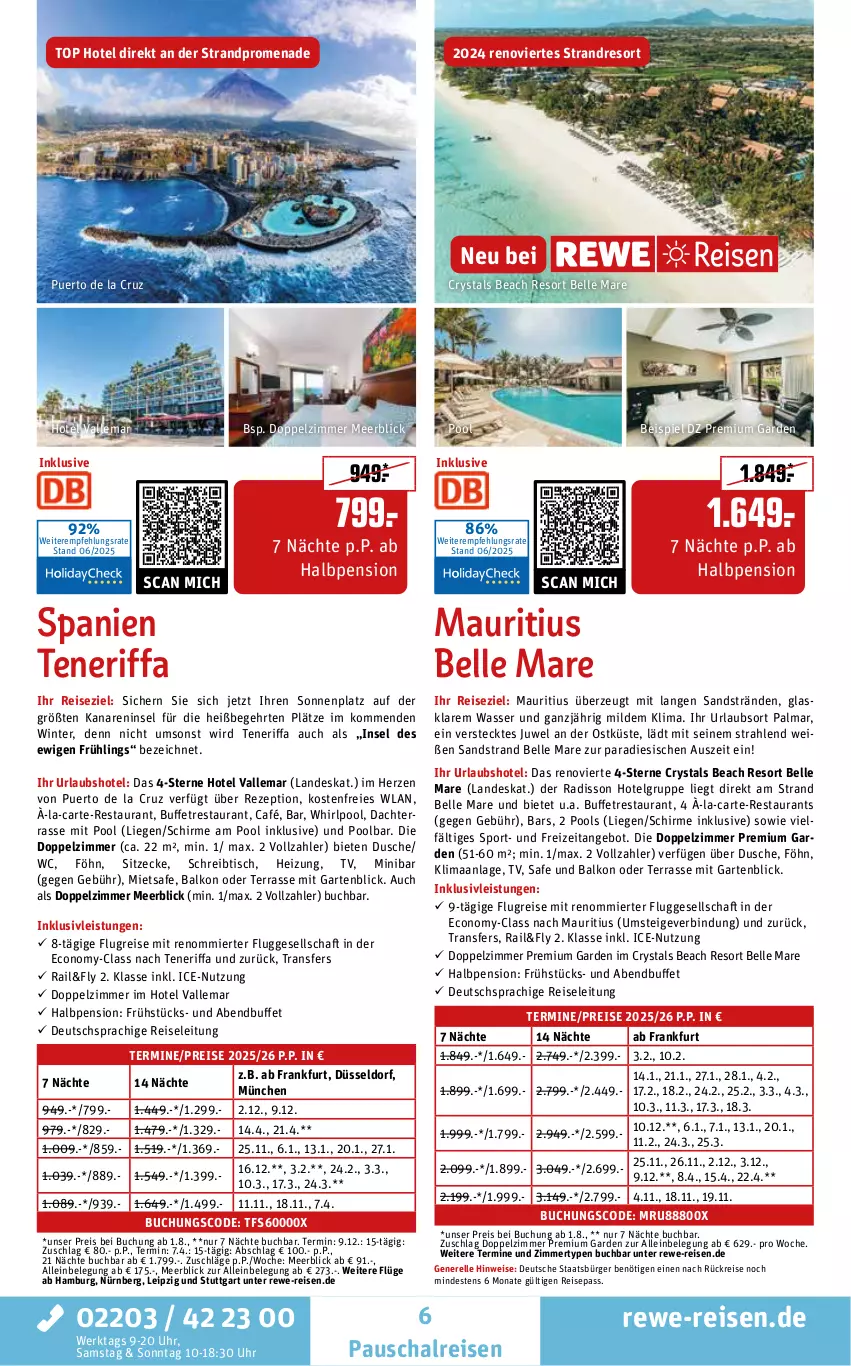 Aktueller Prospekt Rewe Reisen - Reiseprospekt - von 27.06 bis 25.07.2025 - strona 6 - produkty: angebot, buch, deutschsprachige reiseleitung, dusche, eis, elle, Garten, inklusivleistungen, LG, Liege, pool, reis, rel, rezept, Schal, schirme, schreibtisch, Sport, Ti, tisch, uhr, wasser, Whirlpool