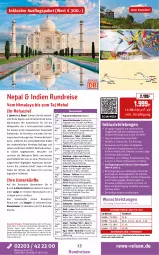 Gazetka promocyjna Rewe Reisen - Reiseprospekt - Gazetka - ważna od 25.07 do 25.07.2025 - strona 13 - produkty: Amber, Bad, Bau, buch, Buddha, deutschsprachige reiseleitung, dusche, eis, elle, ente, erde, HP, inklusivleistungen, Manta, Metro, Pago, perlen, reis, reiseverlauf, rel, rezept, saro, Ti, tisch, uhr, wasser