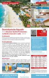 Gazetka promocyjna Rewe Reisen - Reiseprospekt - Gazetka - ważna od 25.07 do 25.07.2025 - strona 7 - produkty: angebot, angebote, Bad, ball, bier, buch, bügel, Bügeleisen, cocktail, cocktails, deutschsprachige reiseleitung, drink, drinks, dusche, eis, elle, ente, erde, Garten, getränk, getränke, inklusivleistungen, Kajak, Liege, pool, pril, reis, rel, rezept, säfte, Schal, schwein, snack, snacks, Sport, Surf, Thea, Ti, tisch, uhr, wein, Whirlpool