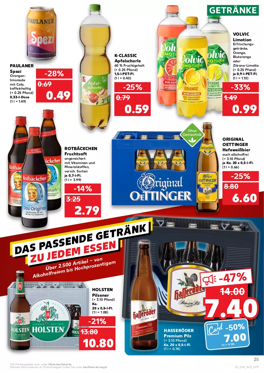 Aktueller Prospekt Kaufland - von 03.02 bis 09.02.2022 - strona 25 - produkty: alkohol, angebot, angebote, apfel, Apfelschorle, bier, Blutorange, cola, erfrischungsgetränk, erfrischungsgetränke, frucht, fruchtsaft, getränk, getränke, gin, hasseröder, Hefe, holsten, holsten pilsener, HP, limette, limo, limonade, Mett, oettinger, orange, orangen, Paula, paulaner, pils, pilsener, premium pils, saft, schorle, Spezi, Ti, vita, Vitamine, volvic, zitrone