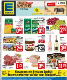 Gazetka promocyjna Edeka - Prospekte - Gazetka - ważna od 07.09 do 07.09.2024 - strona 1 - produkty: bier, braten, creme, deka, eis, erde, fisch, fischstäbchen, flasche, franziskaner, freixenet, geback, gulasch, hartweizen, iglo, jungbullen, korn, leberkäs, nuss, nuss-nugat-creme, nutella, Ofen, pasta, reis, rel, rouladen, Schleich, sekt, tafeltrauben, Ti, trauben