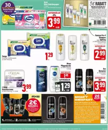 Gazetka promocyjna Edeka - Prospekte - Gazetka - ważna od 07.09 do 07.09.2024 - strona 25 - produkty: axe, coupon, creme, deka, deo, deospray, deutschlandcard, dusche, feuchtes toilettenpapier, flasche, Gesichtscreme, l'oreal, nivea, pantene, pantene pro-v, papier, pflegedusche, pro-v, shampoo, shampoo oder spülung, sofort-rabatt, spülung, Tempo, Ti, toilettenpapier