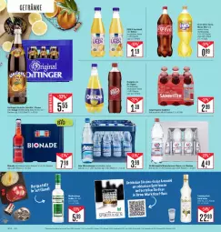 Gazetka promocyjna Edeka - Angebote der Woche - Gazetka - ważna od 07.10 do 07.10.2023 - strona 14 - produkty: Alwa, bio, bionade, coca-cola, cola, deka, eis, elle, fanta, flasche, frucht, fruchtsaft, getränk, getränke, gin, mineralwasser, Mineralwasser Classic, moskovskaya, Nektar, oettinger, orange, orangina, pet-flasche, pet-flaschen, reis, saft, sanpellegrino, spirituosen, Ti, vodka, wasser, zitrone, ZTE