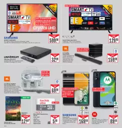 Gazetka promocyjna Edeka - Angebote der Woche - Gazetka - ważna od 07.10 do 07.10.2023 - strona 18 - produkty: adapter, akku, buch, buch-tipp, cin, deo, dvd, eis, elle, frontkamera, HDMI, HP, kamera, kopfhörer, lack, Nuance, reis, rel, schnellladefunktion, soundbar, spee, speicherkarte, Spezi, Subwoofer, telefon, Ti, uhd, UHD-TV, usb, wasser