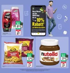 Gazetka promocyjna Edeka - Angebote der Woche - Gazetka - ważna od 07.10 do 07.10.2023 - strona 26 - produkty: angebot, coupon, coupons, creme, deka, duschdas, duschgel, eis, flasche, gin, mccain, molkereiprodukte, nuss, nuss-nugat-creme, nutella, rabatt-coupon, reis, Ti, ZTE