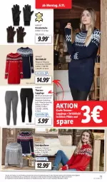 Gazetka promocyjna Lidl - Aktionsprospekt - Gazetka - ważna od 11.11 do 11.11.2023 - strona 19 - produkty: esmara, gin, handschuhe, kleid, leggings, Pullover, schuhe, Strickkleid, Strickpullover, Thermoleggings, Ti, weck