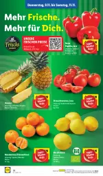 Gazetka promocyjna Lidl - Aktionsprospekt - Gazetka - ważna od 11.11 do 11.11.2023 - strona 44 - produkty: ananas, bio, clementinen, eis, mandarine, mandarinen, ndk, paprika, Rauch, reis, sana, Schal, Schale, strauchtomaten, Ti, tomate, tomaten, zitrone, zitronen
