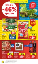 Gazetka promocyjna Lidl - Aktionsprospekt - Gazetka - ważna od 11.11 do 11.11.2023 - strona 48 - produkty: activia, angebot, chips, coupon, crunchips, danone, danone activia, dolce gusto, drucker, eis, elle, Engel, kerze, lorenz, lorenz crunchips, Nescafé, Ofen, papier, pepsi, pizza, preisvorteil, reis, Ria, salat, salate, steinofen, teller, Ti, ZTE