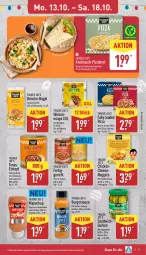 Gazetka promocyjna Aldi Nord - Von Montag - Gazetka - ważna od 18.10 do 18.10.2025 - strona 11 - produkty: aus der tiefkühlung, Bagel, bohne, bohnen, brot, burger, chili, eintopf, flasche, gewürz, gouda, gurke, gurken, jagdwurst, Käse, ketchup, knoblauch, leine, mayonnaise, mit gouda, mit knoblauch, nuggets, pizza, sandwich, sauce, schnitten, Ti, topf, wrap, wraps, wurst, Yo, ZTE
