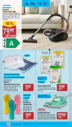 Gazetka promocyjna Aldi Nord - Von Montag - Gazetka - ważna od 18.10 do 18.10.2025 - strona 18 - produkty: beutel, bodenstaubsauger, bügel, Bügeleisen, dampfbügeleisen, dell, edelstahl, eis, elle, ente, gin, handschuhe, leine, Mode, Reinigung, Ria, rwe, schuhe, staubsauger, staubsaugerbeutel, Tasche, taschen, Teleskop, Ti, tisch, wasser, ZTE