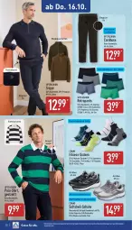 Gazetka promocyjna Aldi Nord - Von Montag - Gazetka - ważna od 18.10 do 18.10.2025 - strona 22 - produkty: Bau, baumwolle, decksohle, dell, eis, gin, hose, hosen, Hylo, Mode, Pants, Polo-Shirt, reine baumwolle, Retropants, Ria, schuhe, shirt, socken, Ti, Tiere, up2fashion, wasser, wolle, ZTE