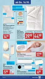 Gazetka promocyjna Aldi Nord - Von Montag - Gazetka - ważna od 18.10 do 18.10.2025 - strona 25 - produkty: ball, Bau, baumwolle, Beba, Bewegungssensor, decke, ente, gin, Kassettendecke, kissen, kopfkissen, Lampe, latte, Leuchte, LG, Nachtlicht, perlen, reine baumwolle, Ria, ring, Schrank, Tasche, taschen, taschenlampe, Ti, usb, wolle, ZTE