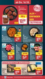 Gazetka promocyjna Aldi Nord - Von Montag - Gazetka - ważna od 18.10 do 18.10.2025 - strona 32 - produkty: aldi, aust, backwaren, bio, blätterteig, braten, brustfilet, chili, eis, filet, fleisch, geback, geschnetzeltes, gewürz, grill, gulasch, Käse, kräuter, lamm, marinade, medaillons, meerrettich, Ofen, paprika, pflaume, pflaumen, reis, Rettich, rind, saft, sauce, schinken, schwein, snack, steak, steaks, tafelspitz, Tasche, Ti, tiefpreis, wein, würzsauce, Zelt