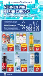 Gazetka promocyjna Aldi Nord - Von Montag - Gazetka - ważna od 18.10 do 18.10.2025 - strona 37 - produkty: alkohol, Alwa, apfel, apfelsaft, auer, cola, drink, eis, flasche, getränk, getränke, milch, mineralwasser, pils, Quellbrunn, reis, saft, smoothie, Ti, tiefpreis, wasser