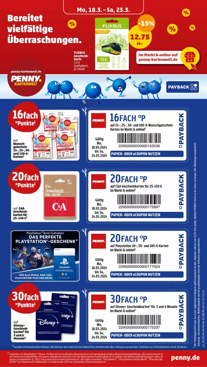 Aktueller Prospekt Penny - Prospekte - von 18.03 bis 23.03.2024 - strona 21 - produkty: auto, buch, coupon, disney, ente, erde, gutschein, Laufen, lays, papier, PlayStation, sony, Ti, tisch, usb