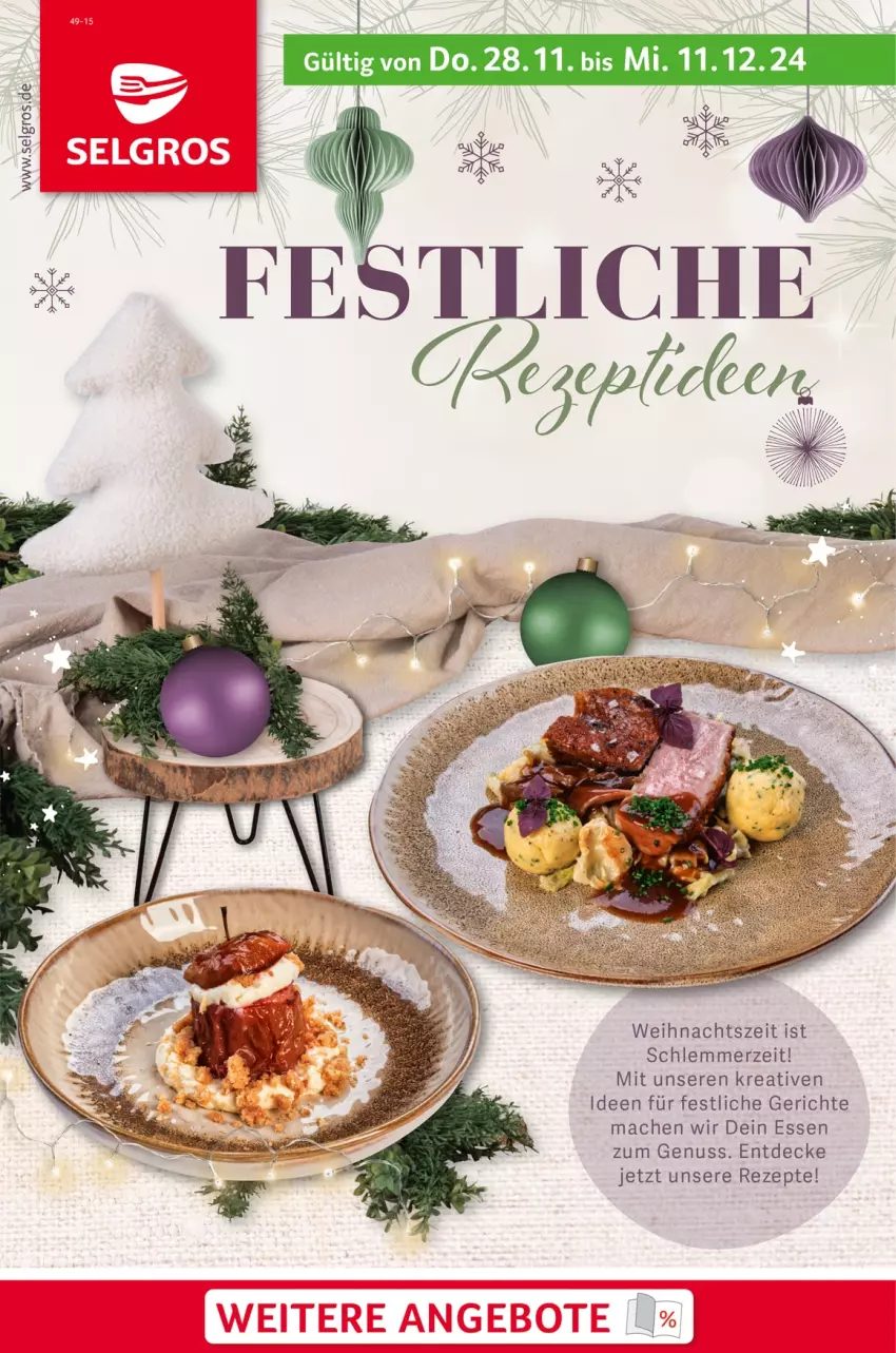 Aktueller Prospekt Selgros - Festliche Rezeptideen - von 28.11 bis 11.12.2024 - strona 1 - produkty: decke, LG, mac, nuss, rezept, rezepte, tee, Ti