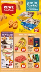 Gazetka promocyjna Rewe - Prospekte - Gazetka - ważna od 24.08 do 24.08.2024 - strona 1 - produkty: aktionspreis, angebot, angebote, banane, bananen, barilla, Becher, bio, bourbon, bourbon vanille, coupon, cremissimo, eis, fleisch, hackfleisch, hackfleisch gemischt, joghur, joghurt, joghurt mit der ecke, langnese, langnese cremissimo, Müller, pasta, pils, pilsener, reis, rind, schoko, schokolade, schwein, sim, Spezi, telefon, Ti, top-angebot, uhr, vanille, veltins, veltins pilsener, wein