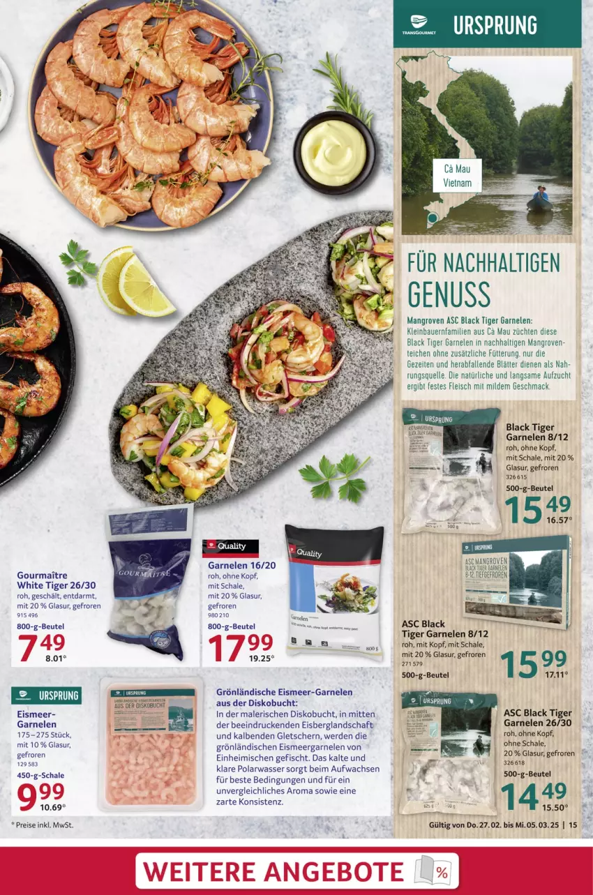 Aktueller Prospekt Selgros - Food - von 27.02 bis 05.03.2025 - strona 15 - produkty: auer, Bau, Bauer, beutel, buch, eis, elle, erde, fisch, fleisch, garnelen, lack, mac, nuss, reis, Schal, Schale, Ti, wasser