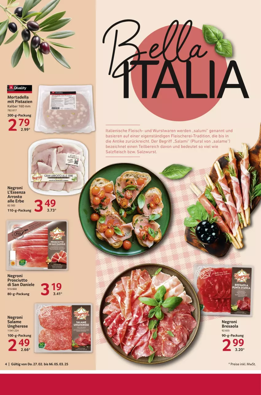 Aktueller Prospekt Selgros - Food - von 27.02 bis 05.03.2025 - strona 4 - produkty: Bresaola, dell, eis, mit pistazien, mortadella, pistazien, prosciutto, Prosciutto di San Daniele, reis, resa, Ti