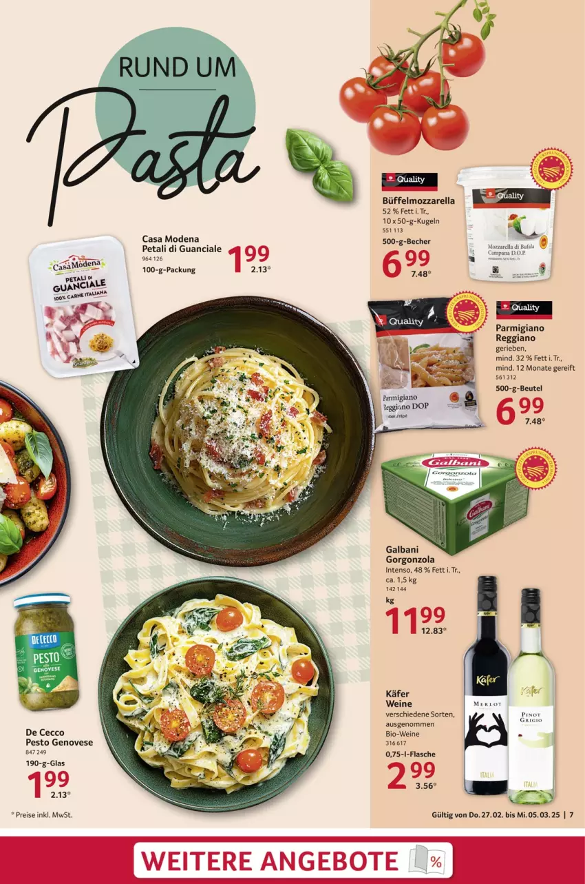 Aktueller Prospekt Selgros - Food - von 27.02 bis 05.03.2025 - strona 7 - produkty: Becher, beutel, bio, Bio-Wein, Casa Modena, De Cecco, ecco, eis, flasche, galbani, genovese, gorgonzola, intenso, käfer, Kugel, merl, merlot, Mode, mozzarella, parmigiano, pesto, reggiano, reis, rel, Ti, wein, weine