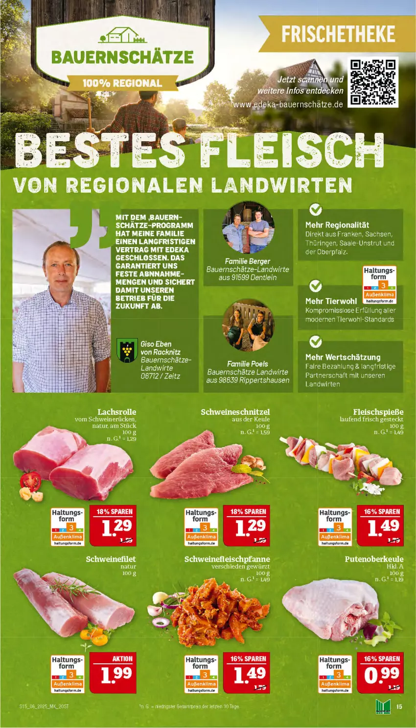 Aktueller Prospekt Marktkauf - Prospekt - von 02.02 bis 08.02.2025 - strona 15 - produkty: auer, Bau, Bauer, Berger, deka, eis, filet, fleisch, Fleischspieße, gewürz, HP, lachs, Lachsrolle, Laufen, Mode, natur, pfanne, pute, Putenoberkeule, reis, ring, sac, schnitzel, schwein, schweine, schweinefilet, schweinefleisch, schweinerücken, schweineschnitzel, Ti, wein, weine, ZTE