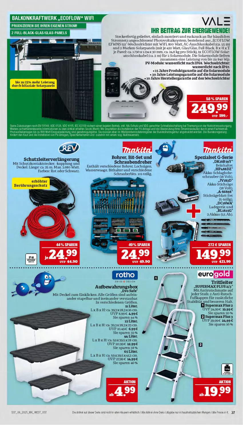 Aktueller Prospekt Marktkauf - Prospekt - von 02.02 bis 08.02.2025 - strona 37 - produkty: akku, aufbewahrungsbox, decke, Deckel, eis, elle, HP, lack, ladegerät, reis, säge, schrauben, Schraubendreher, Spezi, stichsäge, teller, Ti, Waage, wasser