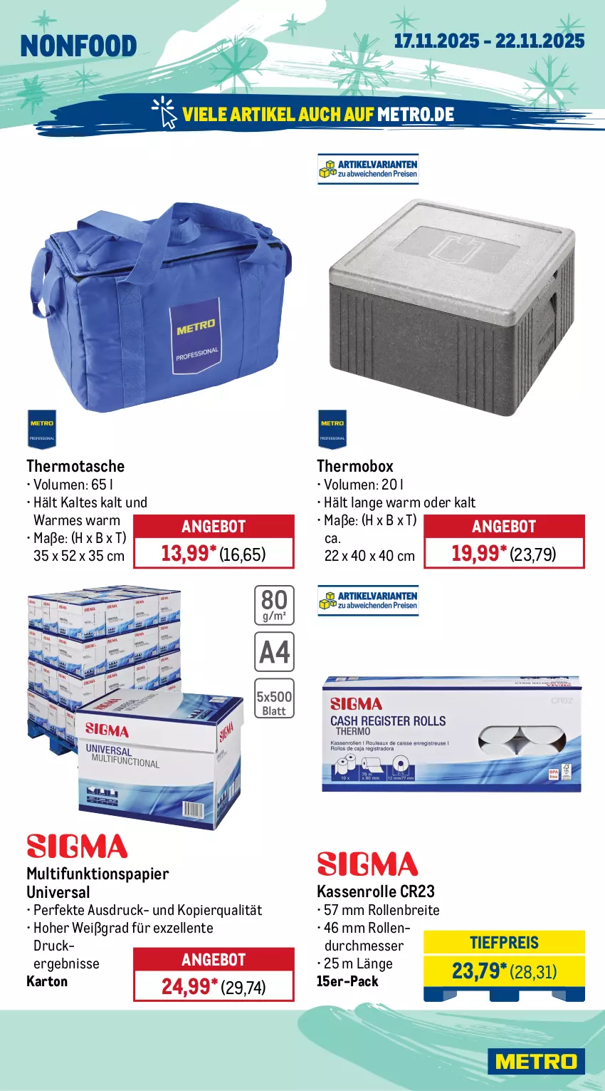 Aktueller Prospekt Metro - Wochen-Angebote Gastro - von 17.11 bis 22.11.2025 - strona 20 - produkty: angebot, Brei, eis, elle, ente, messer, Metro, papier, reis, Tasche, Ti, tiefpreis