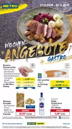 Gazetka promocyjna Metro - Wochen-Angebote Gastro - Gazetka - ważna od 22.11 do 22.11.2025 - strona 1 - produkty: abholpreise, angebot, angebote, brustfilet, eis, ente, Entenbrust, filet, flasche, getränk, getränke, Gorbatschow, ilag, lachs, lachsfilet, Metro, Palette, Rauch, reis, rwe, sac, Ti, tiefpreis, topf, wodka