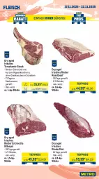 Gazetka promocyjna Metro - Wochen-Angebote Gastro - Gazetka - ważna od 22.11 do 22.11.2025 - strona 4 - produkty: Abtei, angebot, angebote, aqua, backfisch, beef, eis, entrecôte, filet, fisch, fischtheke, fleisch, frischfisch, Metro, reis, rind, rinder, rinderfilet, Rippen, roastbeef, Rotbarsch, rotbarschfilet, Saibling, salz, Schal, Schale, steak, thunfisch, Ti, tiefpreis, Wild