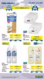 Gazetka promocyjna Metro - Wochen-Angebote Gastro - Gazetka - ważna od 22.11 do 22.11.2025 - strona 9 - produkty: beutel, braun, brot, champignon, champignons, edamer, eier, eis, gouda, knoblauch, küche, Küchen, Küchensahne, mac, milch, milram, obst, reis, sac, sahne, Ti, tiefpreis, Weißkohl, zwiebel, zwiebeln