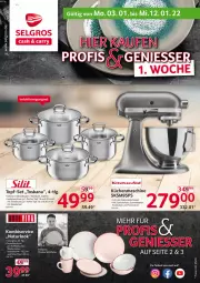 Gazetka promocyjna Selgros - Vorschau:
            Nonfood - Gazetka - ważna od 12.01 do 12.01.2022 - strona 1 - produkty: decke, Deckel, dessert, Dessertteller, edelstahl, eis, elle, Glasdeckel, küche, Küchen, küchenmaschine, LG, müsli, Müslischale, natur, reis, Schal, Schale, Schneebesen, schüssel, Spritzschutz, teller, topf, topf-set